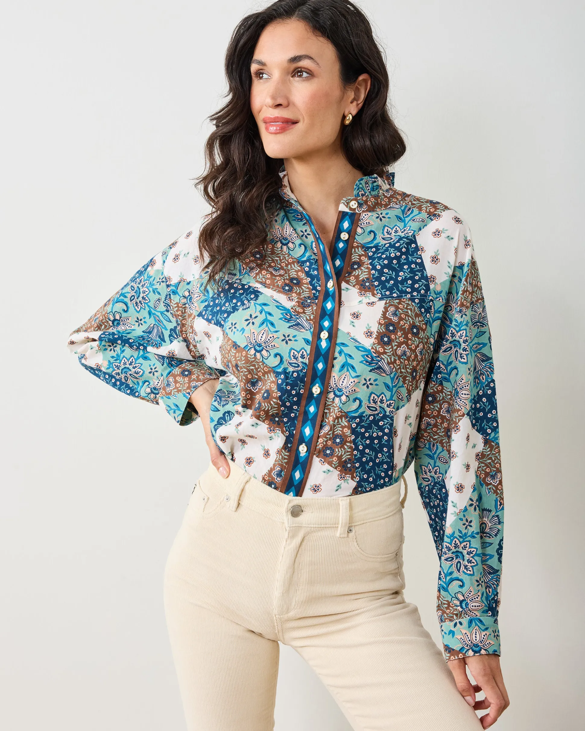 Mabel Blouse in Vintage Patchwork