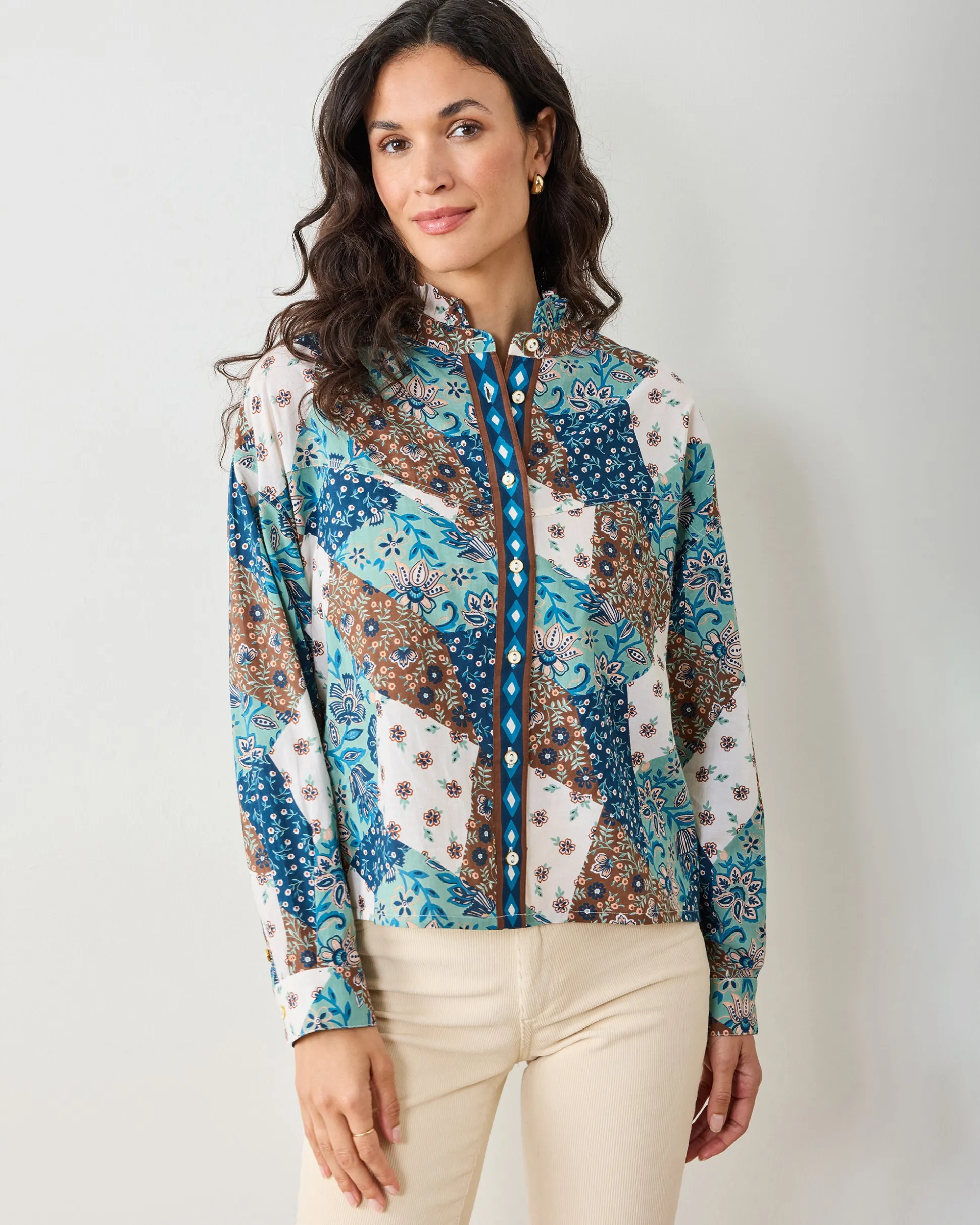 Mabel Blouse in Vintage Patchwork