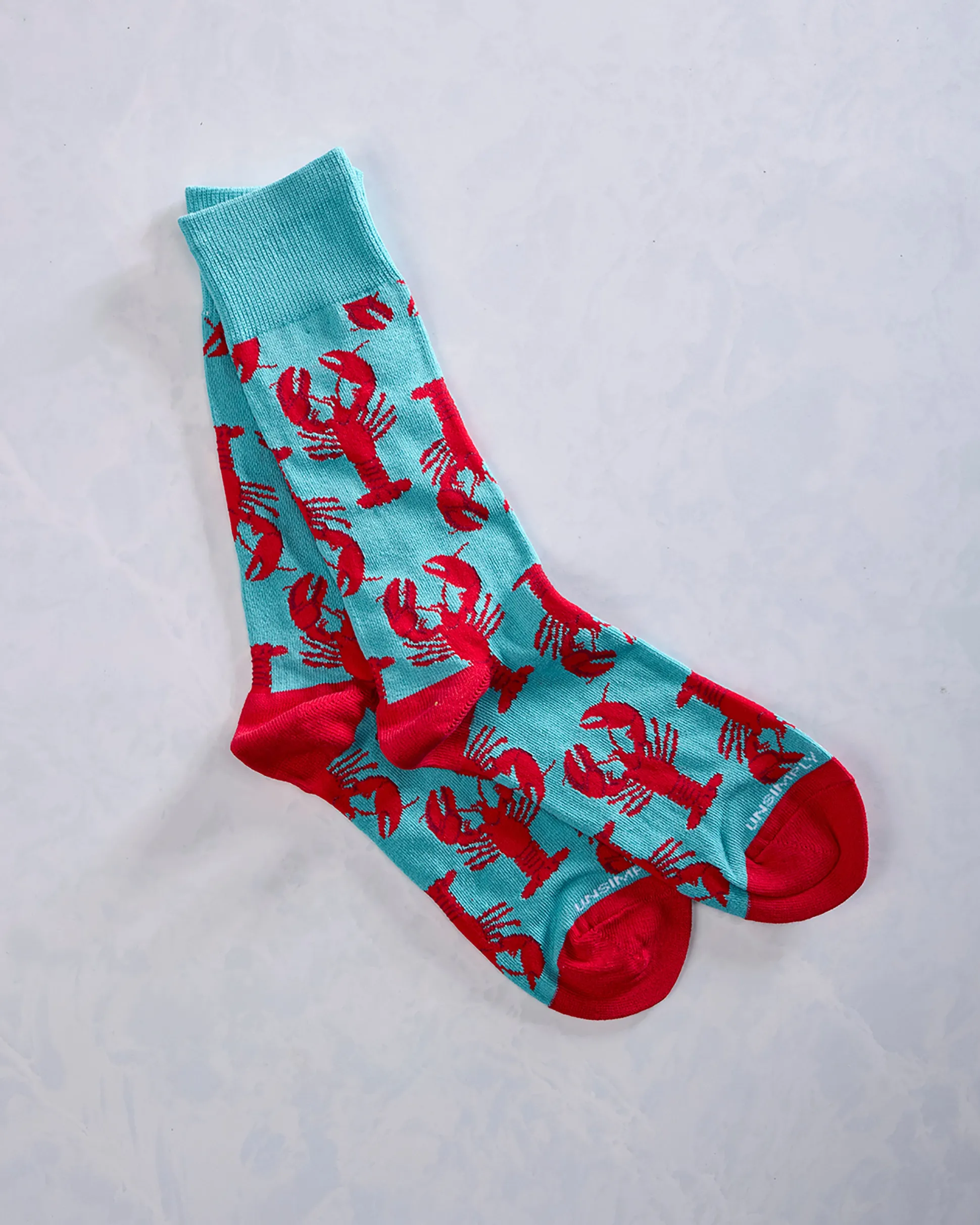 Men's Lobster Socks in Red Multi