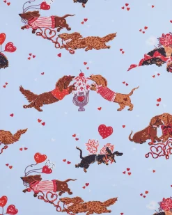 Men's Long PJ Set in Dachshund Date