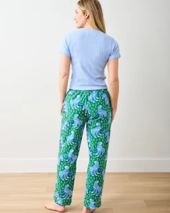 Misty Blue in Pointelle Short Sleeve Tee