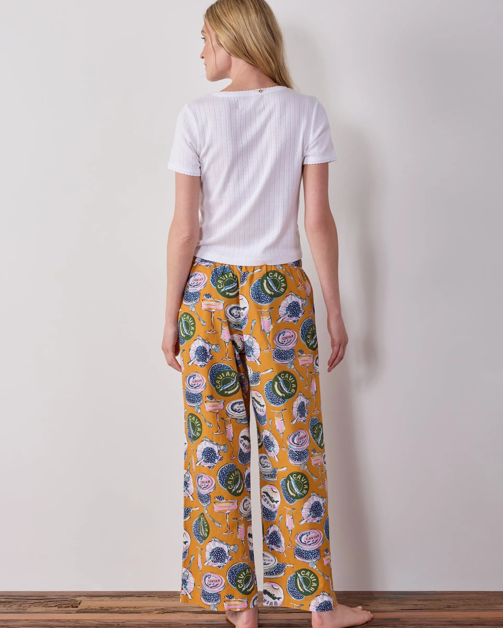 Petite Astrid PJ Pant in Champagne & Caviar