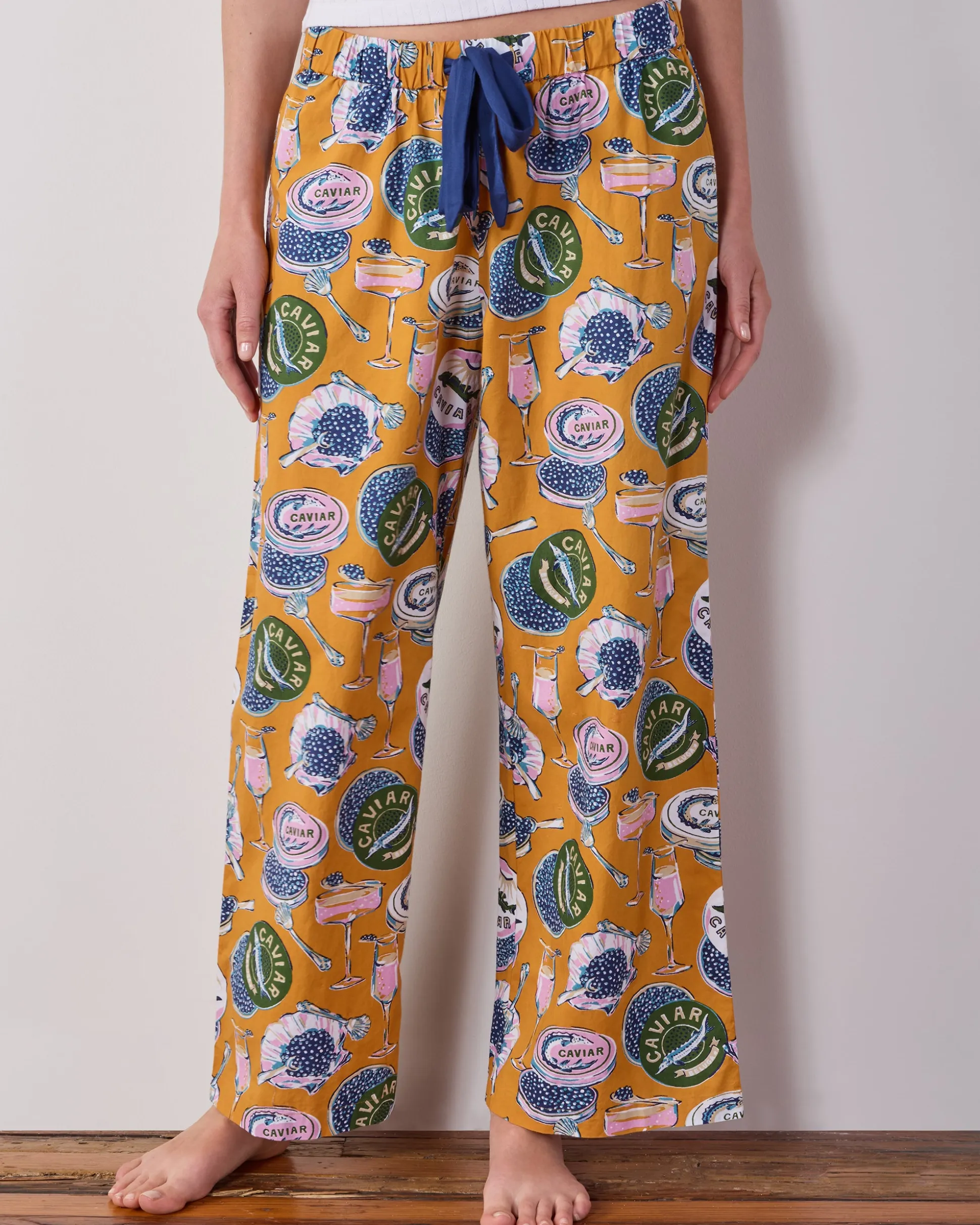 Petite Astrid PJ Pant in Champagne & Caviar