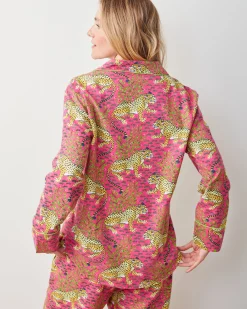 Petite Lightweight Flannel Long PJ Set in Bagheera