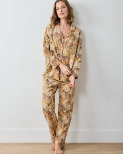 Petite Lightweight Flannel Long PJ Set in Bagheera