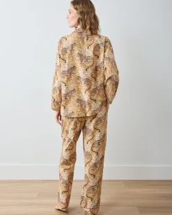 Petite Lightweight Flannel Long PJ Set in Bagheera