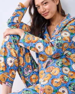 Petite Long PJ Set in Bagels & Schmear