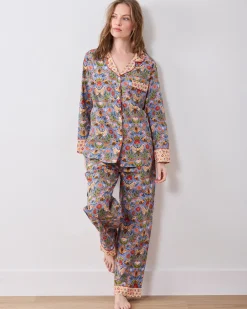 Petite Long PJ Set in Bee Tapestry