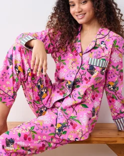 Petite Long PJ Set in Bird & Blossom