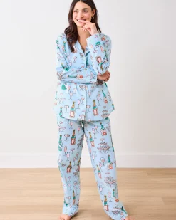 Petite Long PJ Set in Champagne Tower