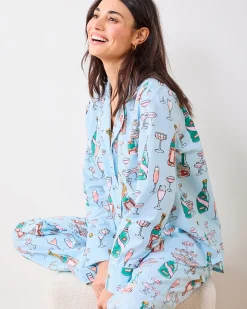 Petite Long PJ Set in Champagne Tower
