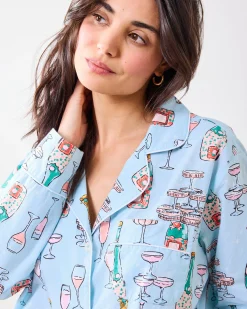 Petite Long PJ Set in Champagne Tower