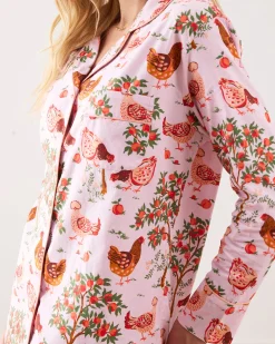 Petite Long PJ Set in Hen House