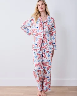 Petite Long PJ Set in Lobster Landing