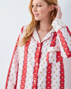 Petite Long PJ Set in Sweetheart Stripes