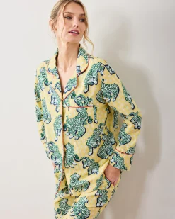Petite Long PJ Set in Tiger Queen