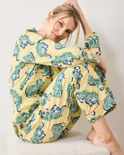 Petite Long PJ Set in Tiger Queen