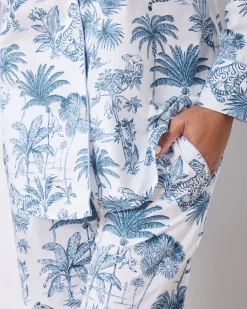 Petite Long PJ Set in Tropical Toile