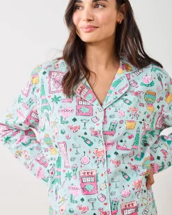 Petite Long PJ Set in Viva Las Vegas