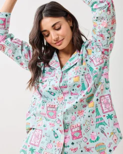 Petite Long PJ Set in Viva Las Vegas