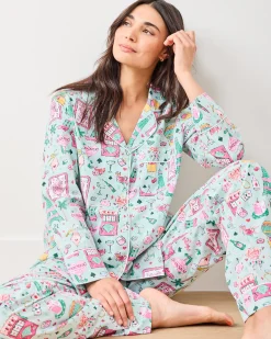 Petite Long PJ Set in Viva Las Vegas