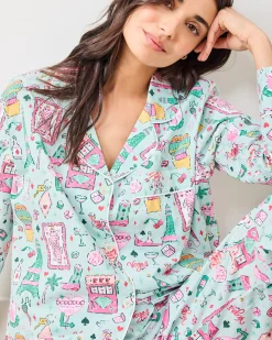 Petite Long PJ Set in Viva Las Vegas