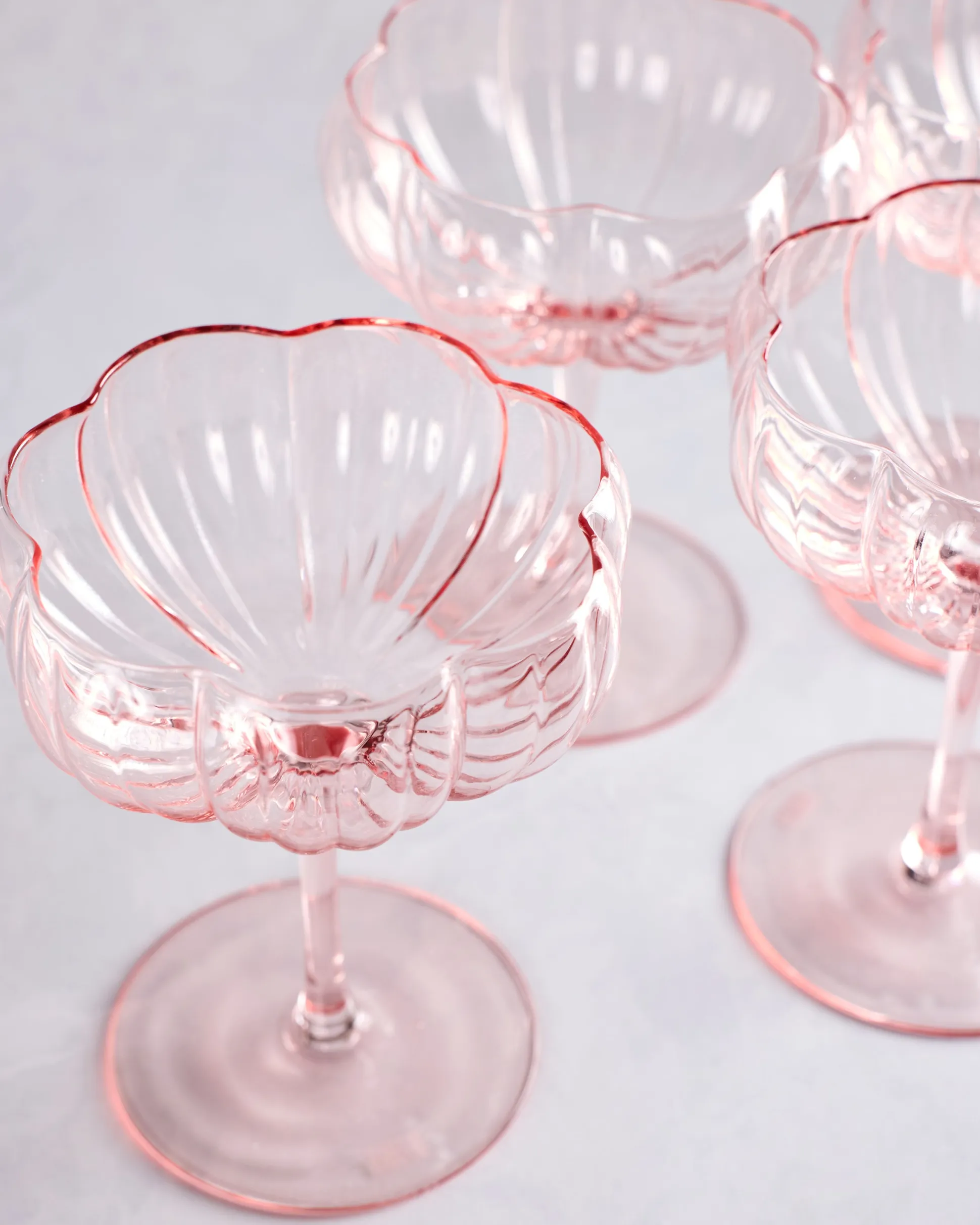 Pink Flower Coupe Set in Pink