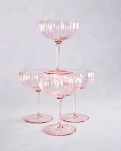 Pink Flower Coupe Set in Pink