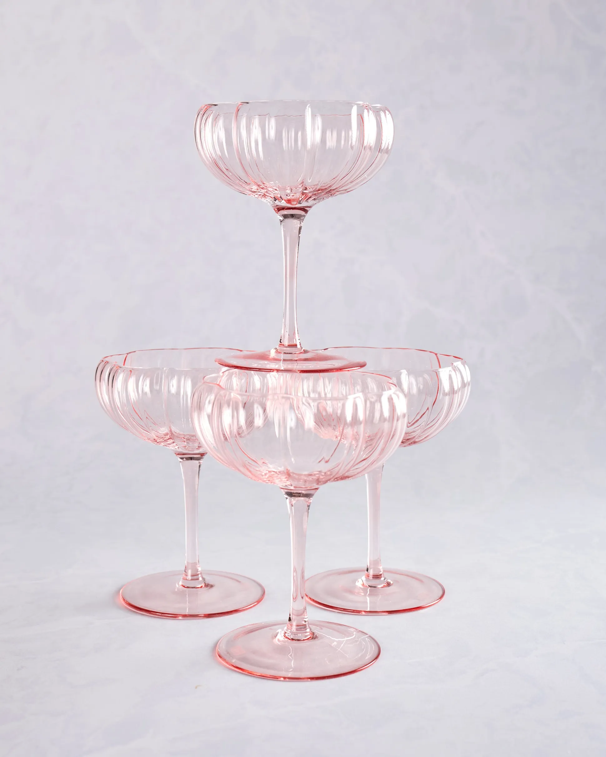 Pink Flower Coupe Set in Pink