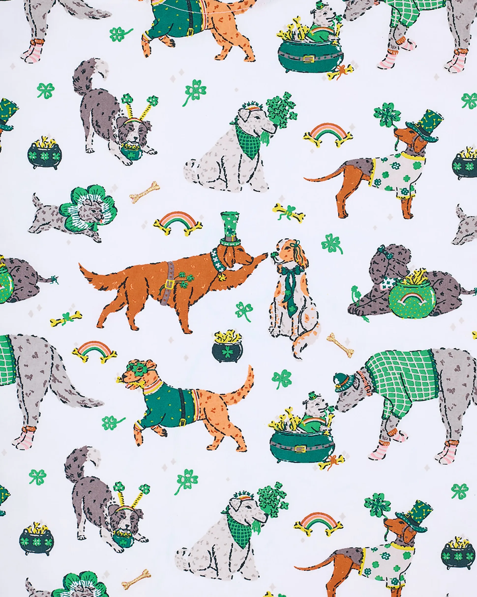 Pintuck Short Set in Lucky Paws