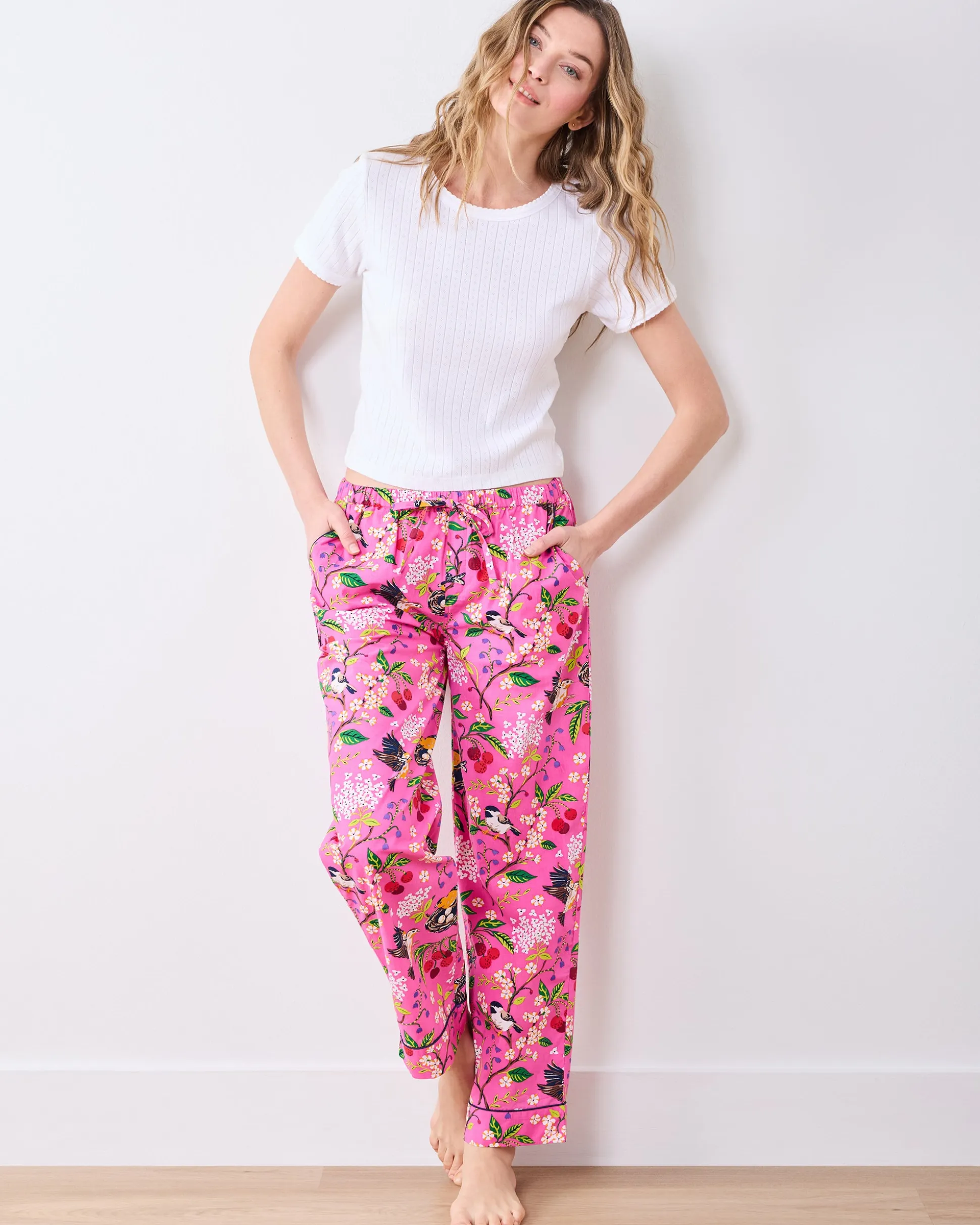 PJ Pant in Bird & Blossom