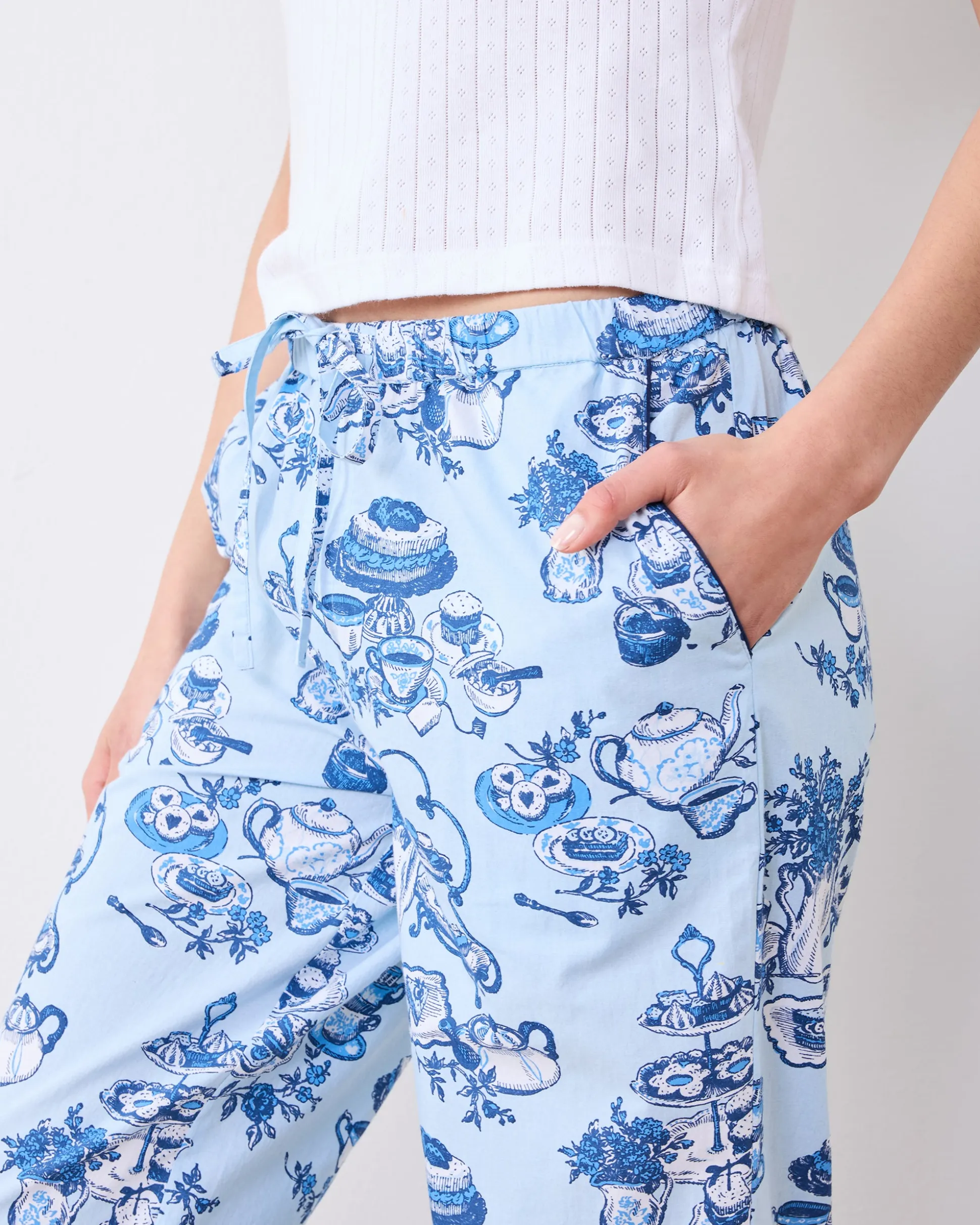 PJ Pants & Esme Tank Bundle in High Tea Toile