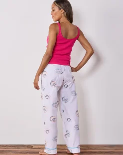 PJ Pants in Embroidered Caviar Club