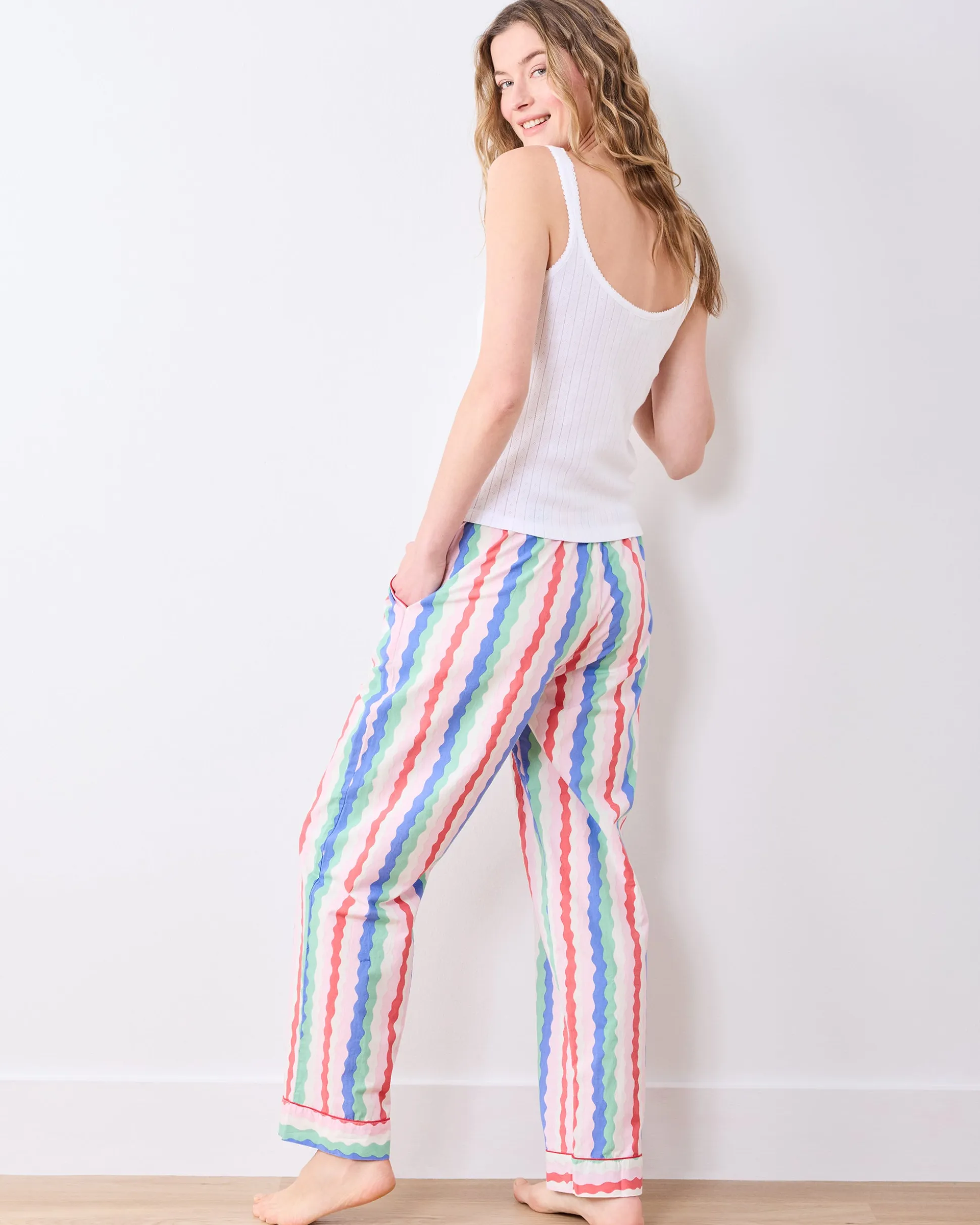 PJ Pants in Wavy Stripes