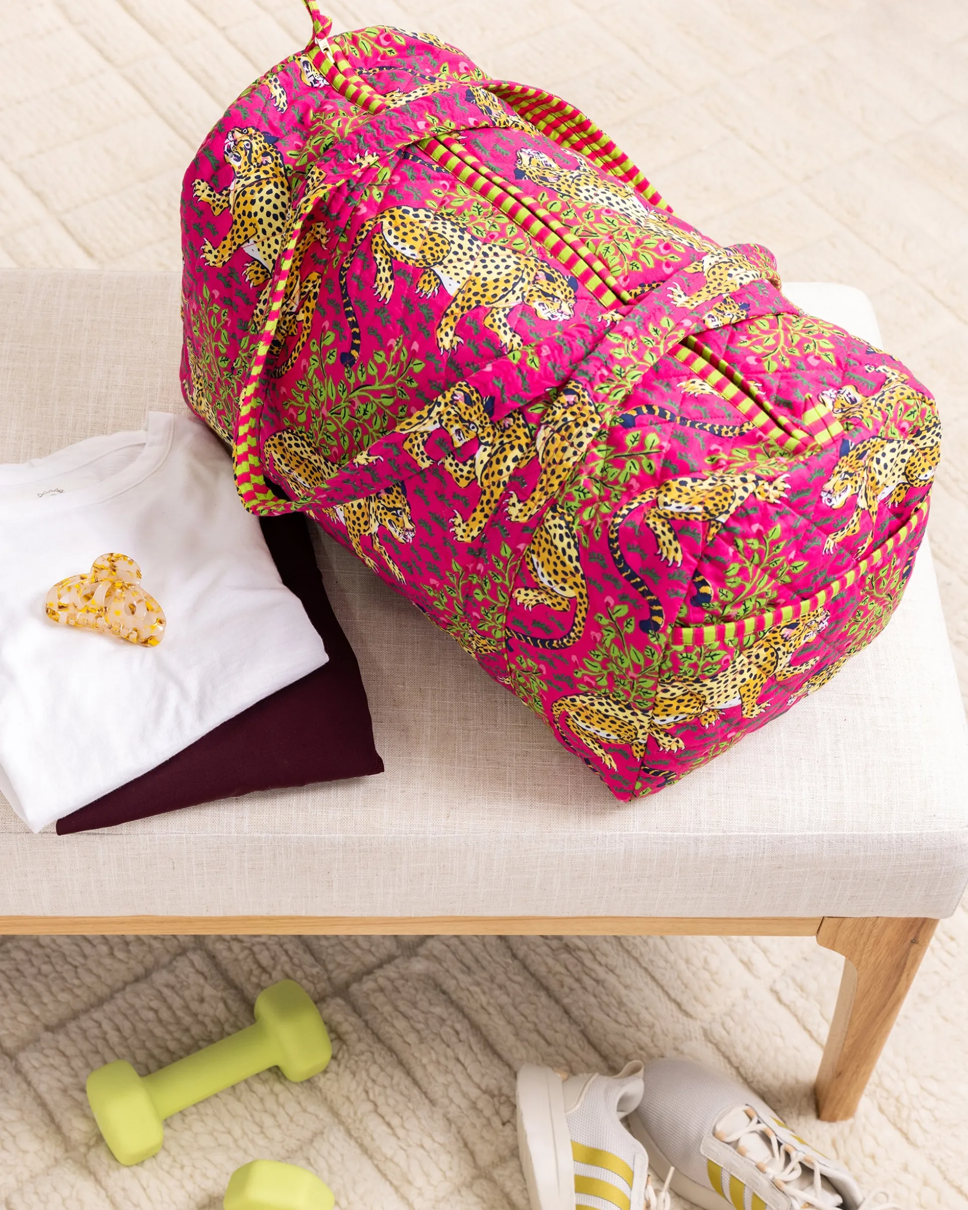 Quilted Duffle Bag in Bagheera