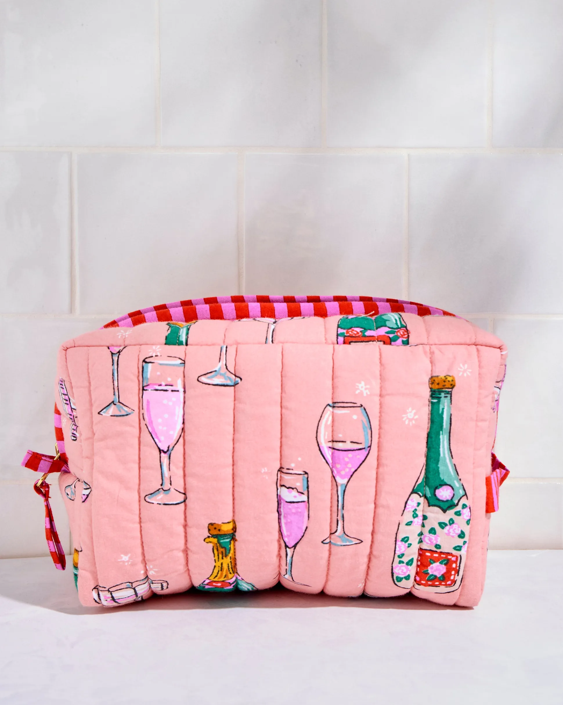 Quilted Pouch in Champagne Tower