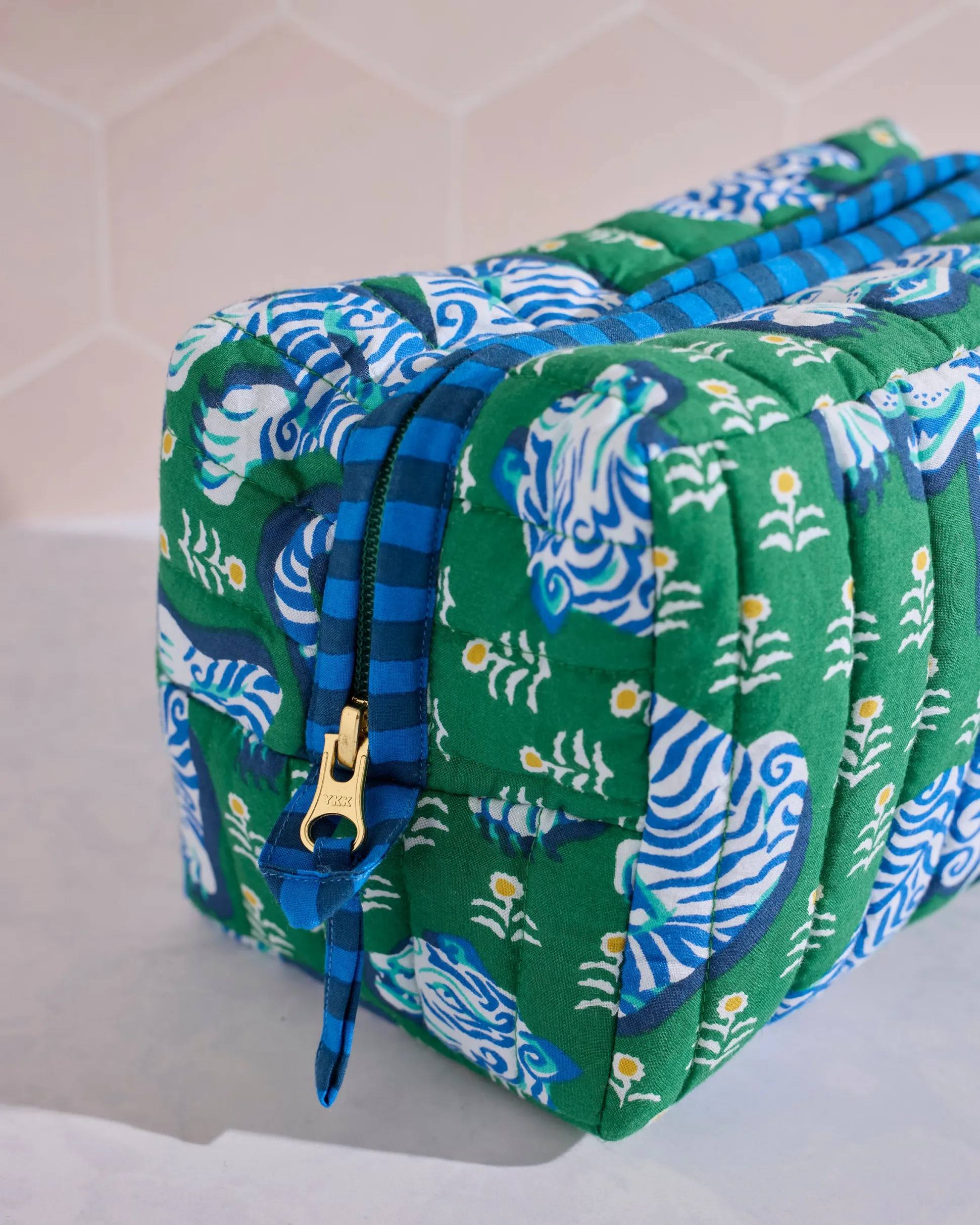 Quilted Pouch in Tiger Queen