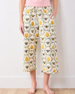 Ruffle Cropped Pants in Sweet Bee