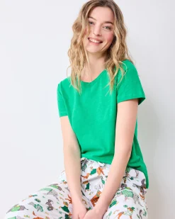 Saturday Tee- Knit T in Green Gumdrop