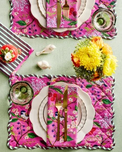 Set of Placemats & Napkin Bundle in Bird & Bloom/Posh Stripe