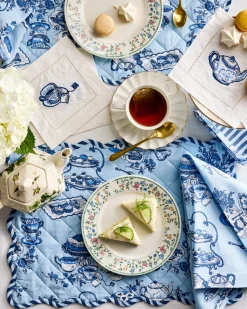 Set of 4 Placemats & Napkins Bundle in High Tea Toile