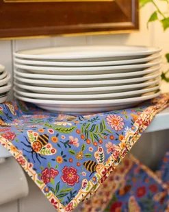 Set of 2 Tea Towels in Bee Tapestry