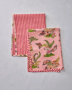 Set of 2 Tea Towels in Butterfly Forager