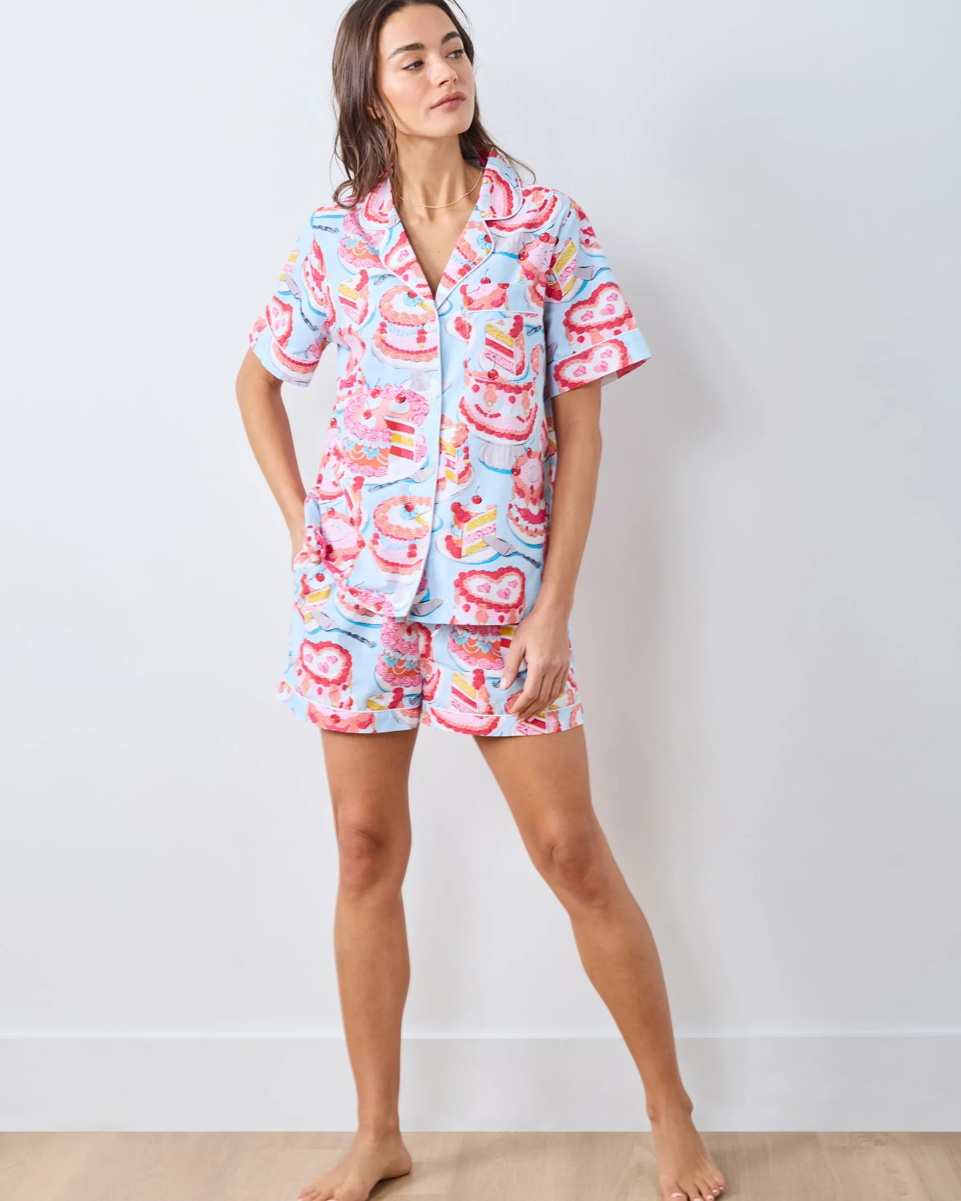 Short PJ Set Bundle in Mini Candy Hearts & Vintage Cakes