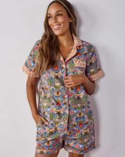 Short PJ Set in Bee Tapestry