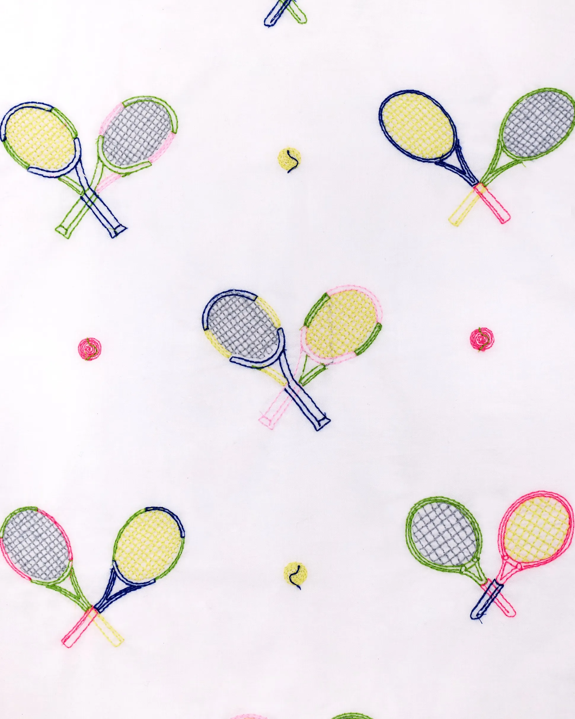 Short PJ Set in Embroidered Tennis Club