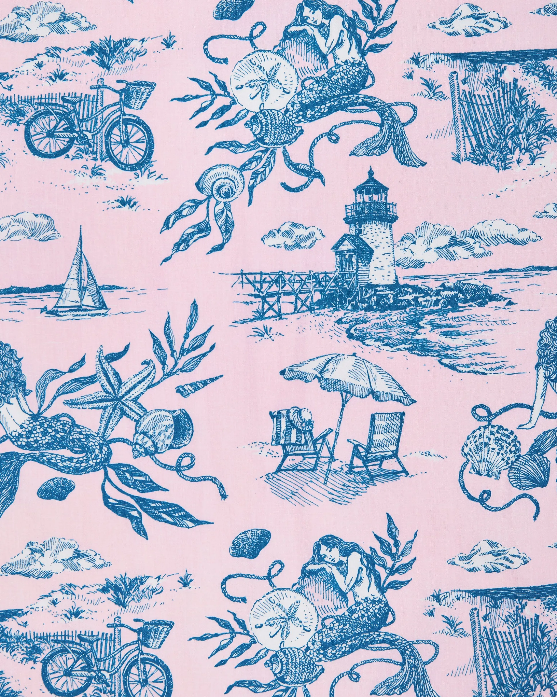 Star Lit Sky Nightgown in Mermaid Toile