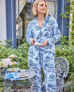 Tall Long PJ Set in High Tea Toile
