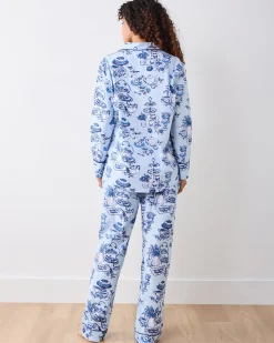 Tall Long PJ Set in High Tea Toile