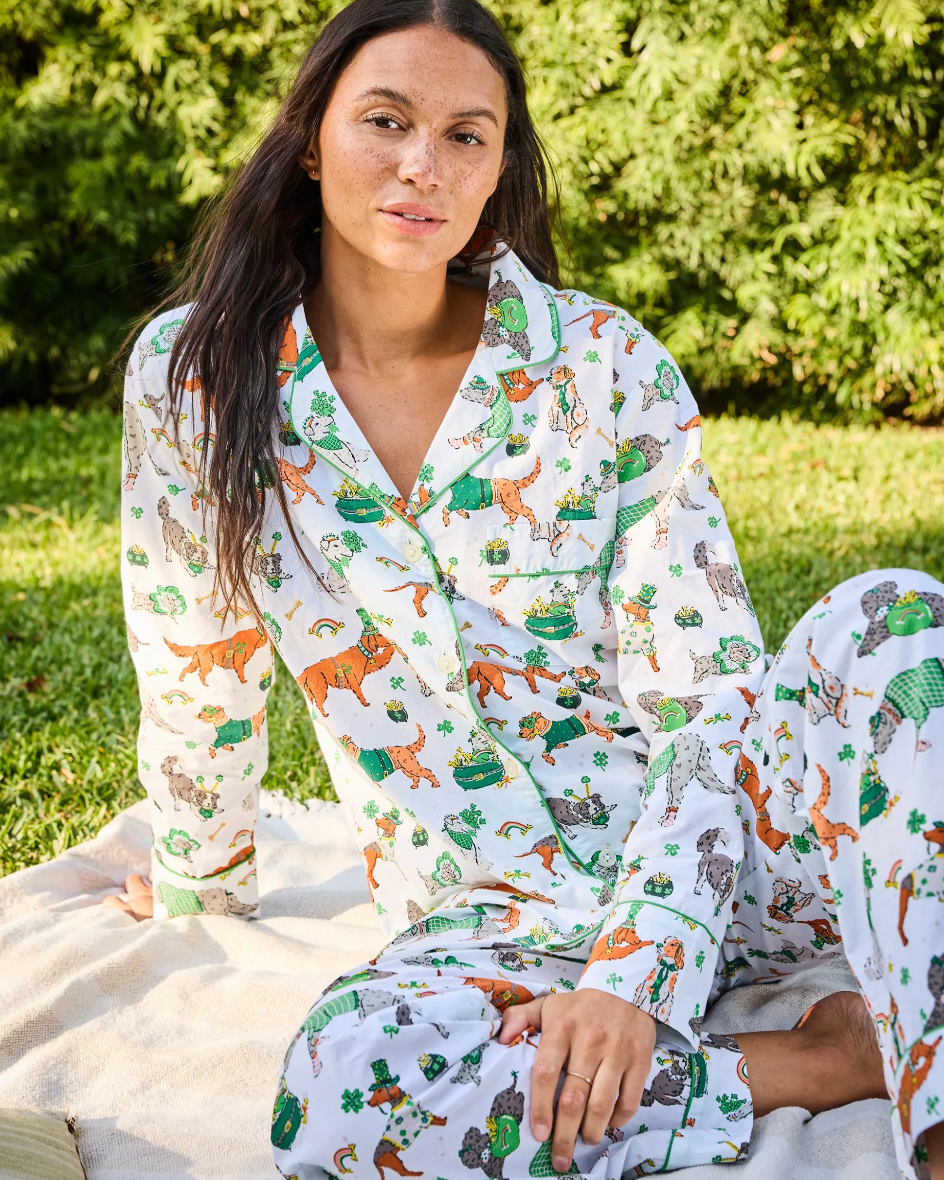 Tall Long PJ Set in Lucky Paws